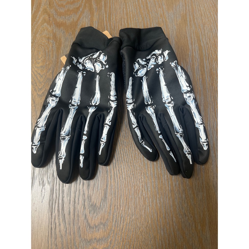 Rigwarl Skeleton Hand Cycling Gloves Black XXL Bone Print MTB BMX Biker